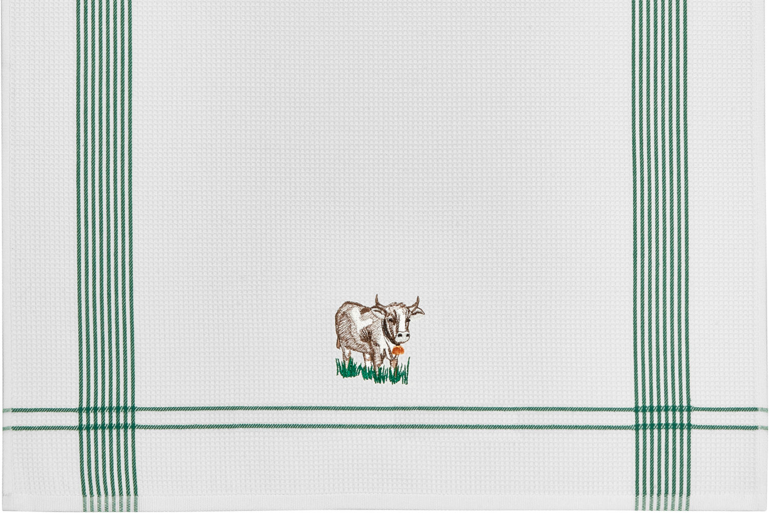 Geschirrtuch Waffelpique - Kuh 1 - 50x70 cm, 100% Baumwolle